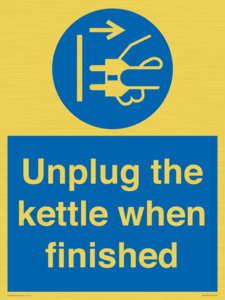 Unplug the kettle when finished